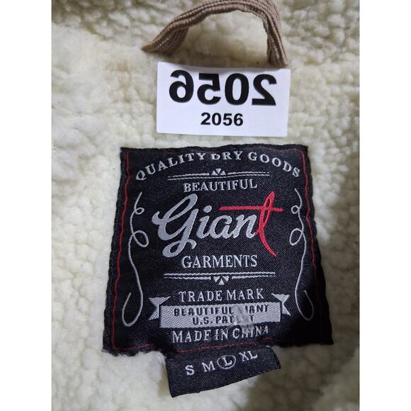 Beautiful Giant Mens size Large Corduroy Sherpa Tan Trucker Grungecore Jacket - Picture 5 of 12